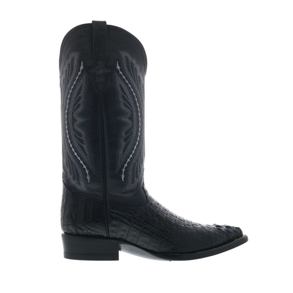 Ferrini Mens Caiman Body X-Toe Black Boots (NWT)